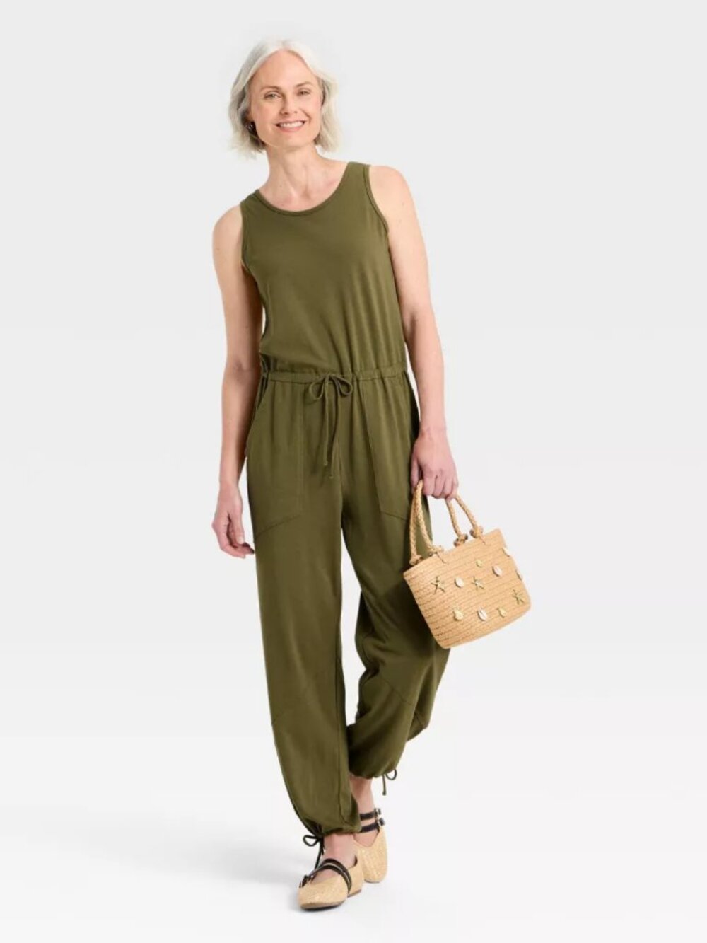 NWOT Targets Women's Pull-On Jumpsuit - Universal Thread™ Dark Green - Large